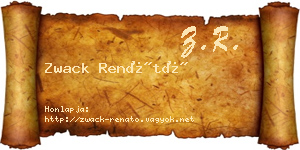 Zwack Renátó névjegykártya